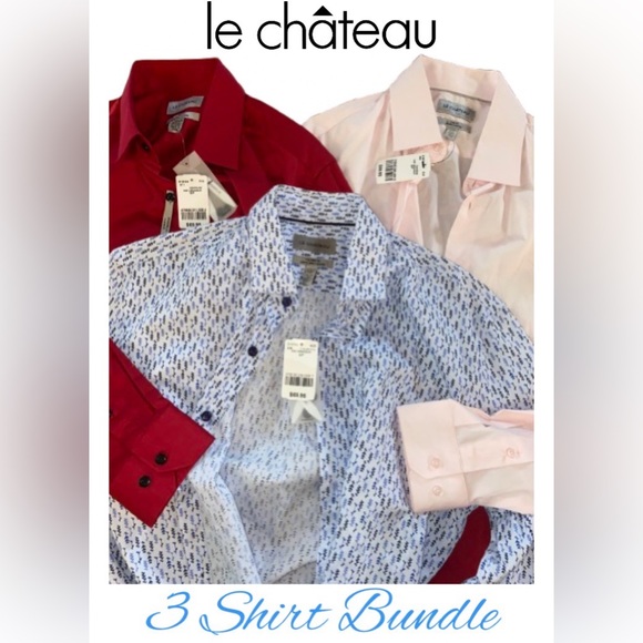 le chateau Other - 🔥 NWT 🔥 Le Chateau Men’s Dress Shirt Bundle Size S